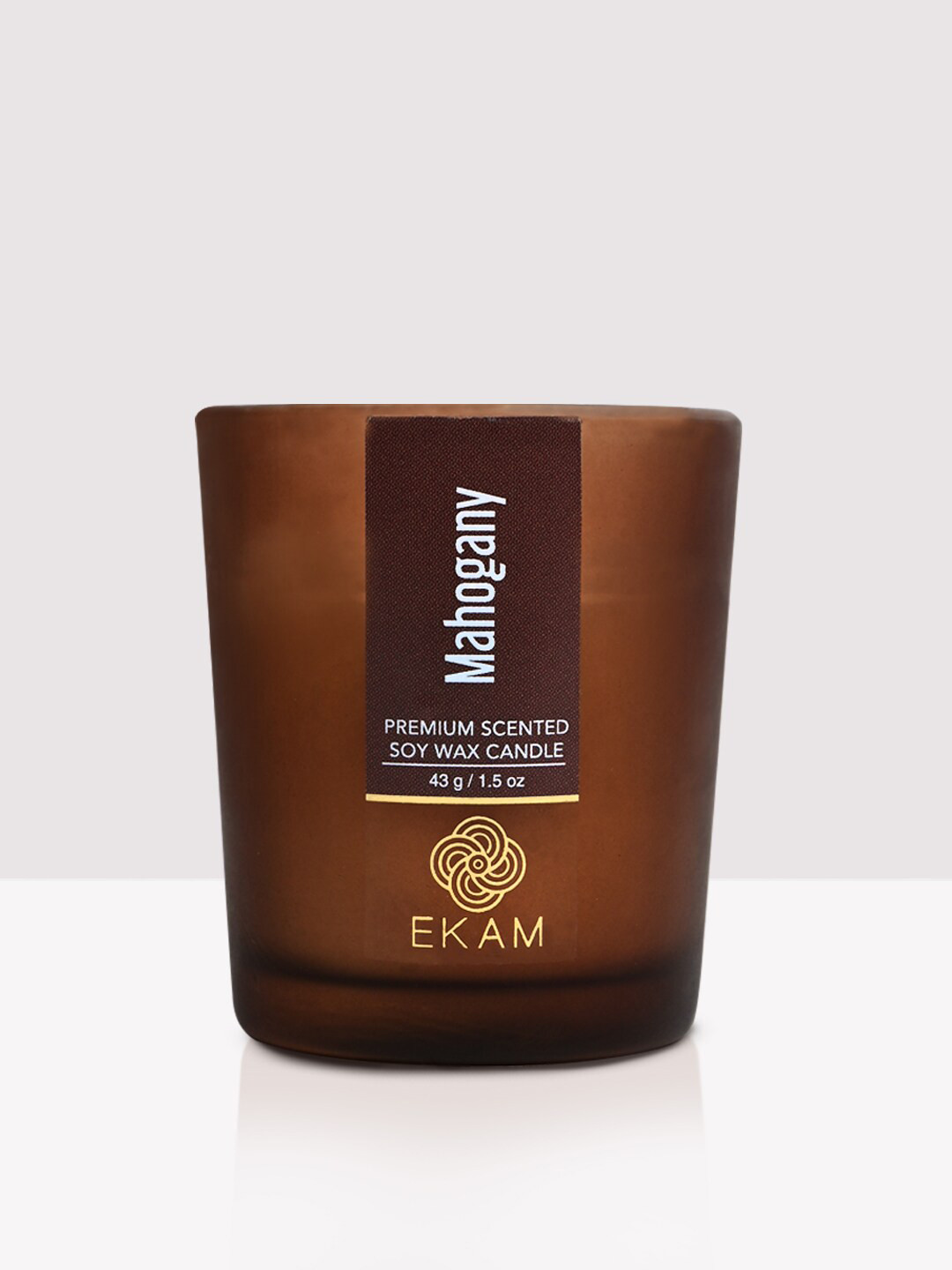 

Ekam Brown 3 Pieces Soya Wax & Glass Mahogany Scented Candle Jars