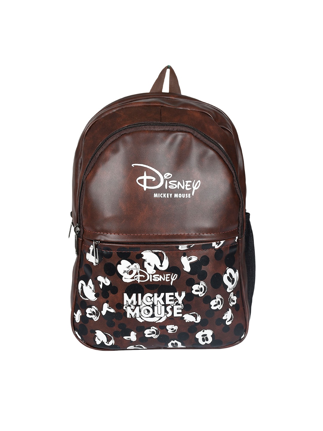 

Kuber Industries Unisex Leather Graphic Backpack, Brown