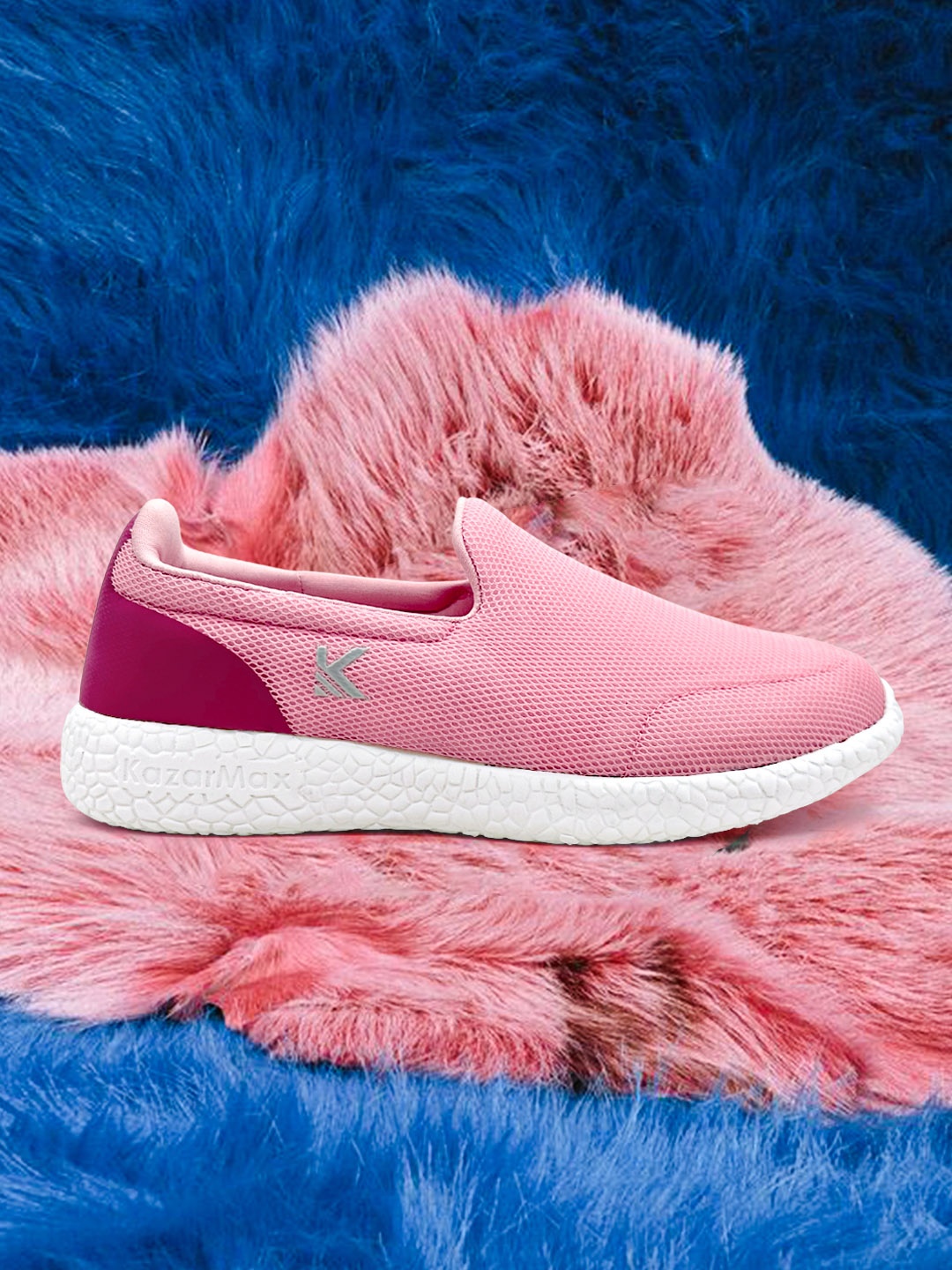 

KazarMax Women Lightweight Memory Foam Mesh Slip-On Sneakers, Pink