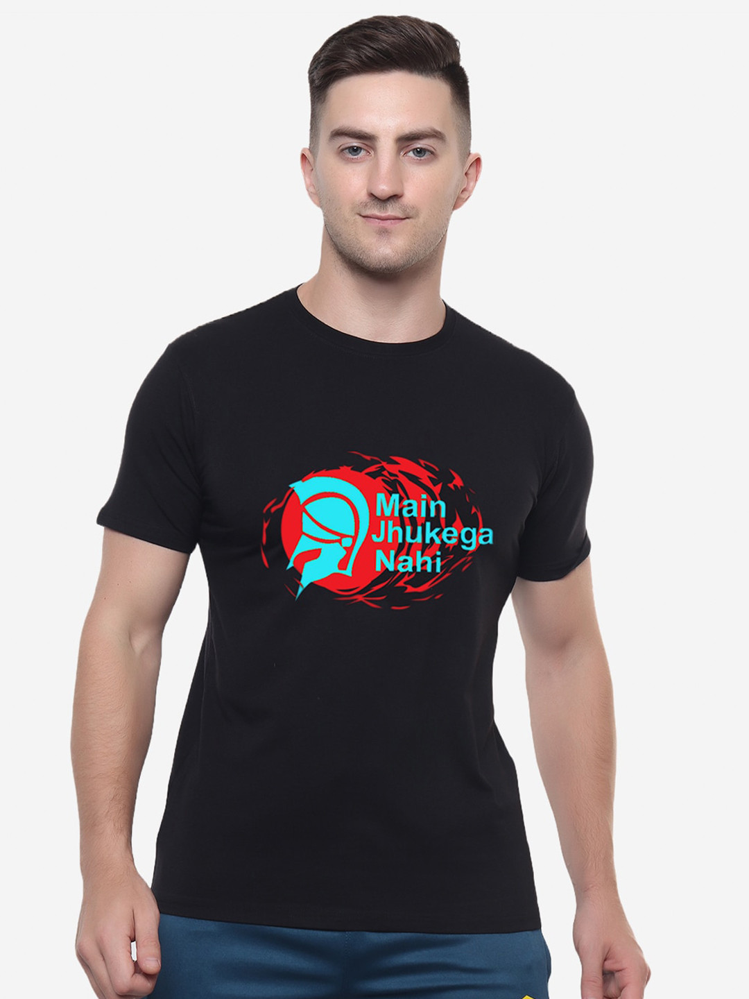 

XOXO Design Unisex Typography Printed Cotton T-shirt, Black