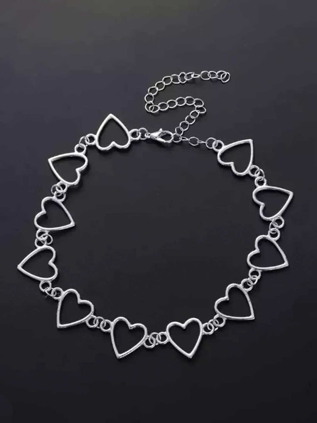 

Jewels Galaxy Brass Silver-Plated Necklace