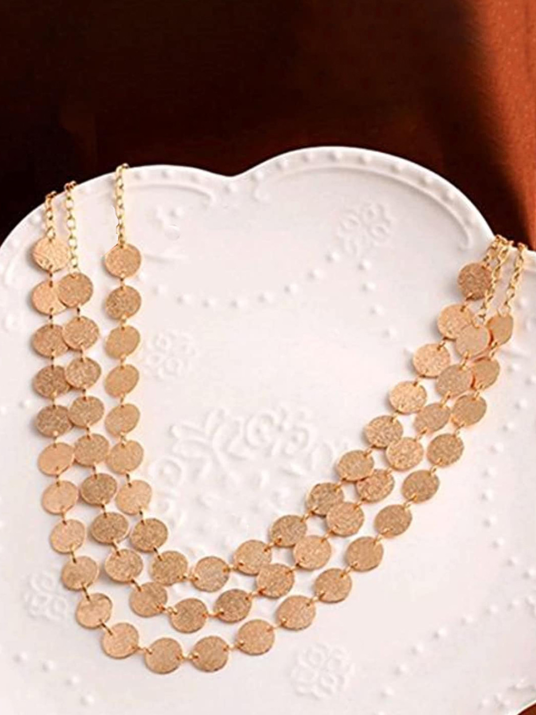 

Jewels Galaxy Brass Gold-Plated Layered Chain