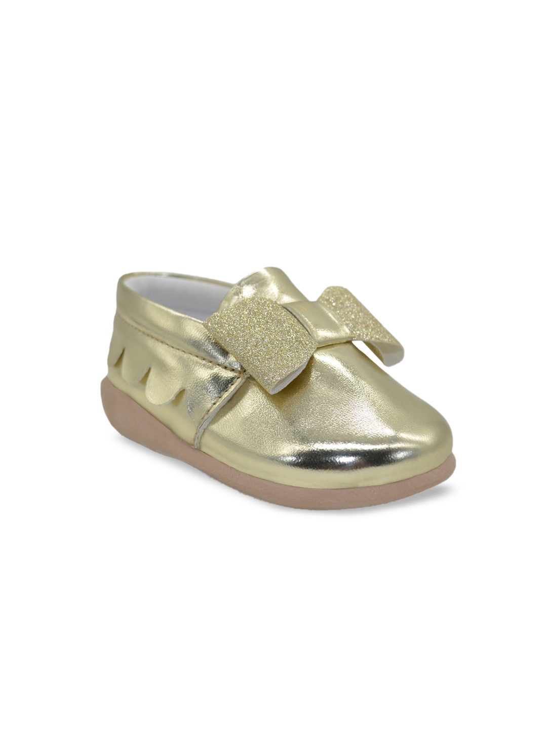 

KazarMax Kids Bow Embellished Slip on Sneakers, Gold