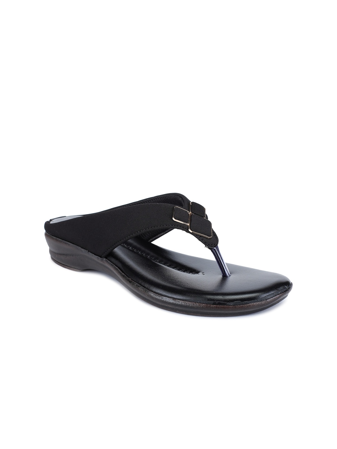 

SAPATOS Women Solid Open Toe Flats, Black