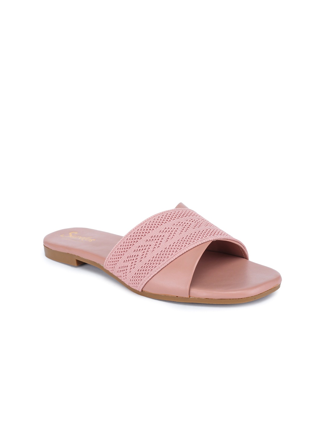 

SAPATOS Women Open Toe Flats, Peach