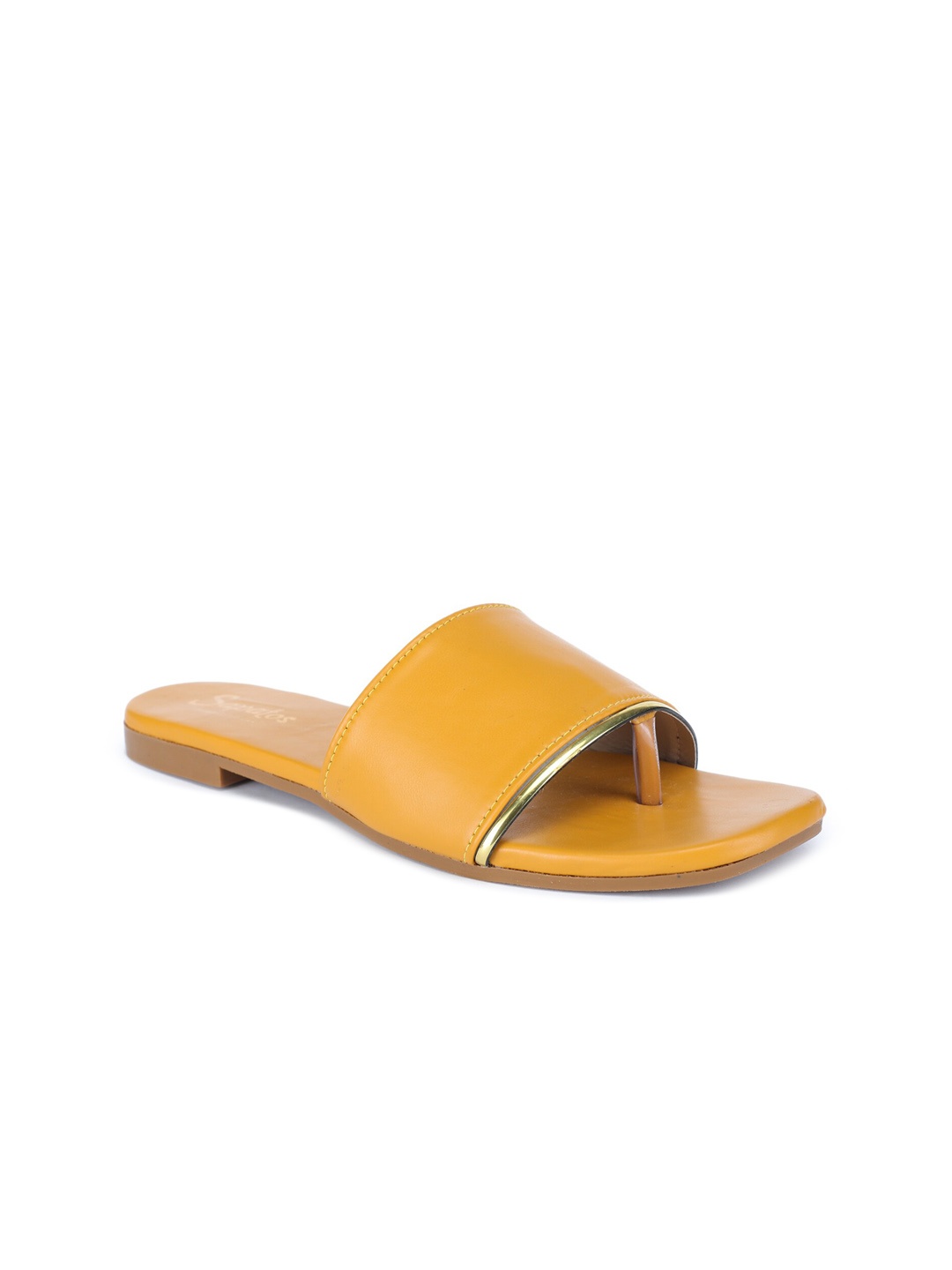 

SAPATOS Women Open Toe Flats, Yellow