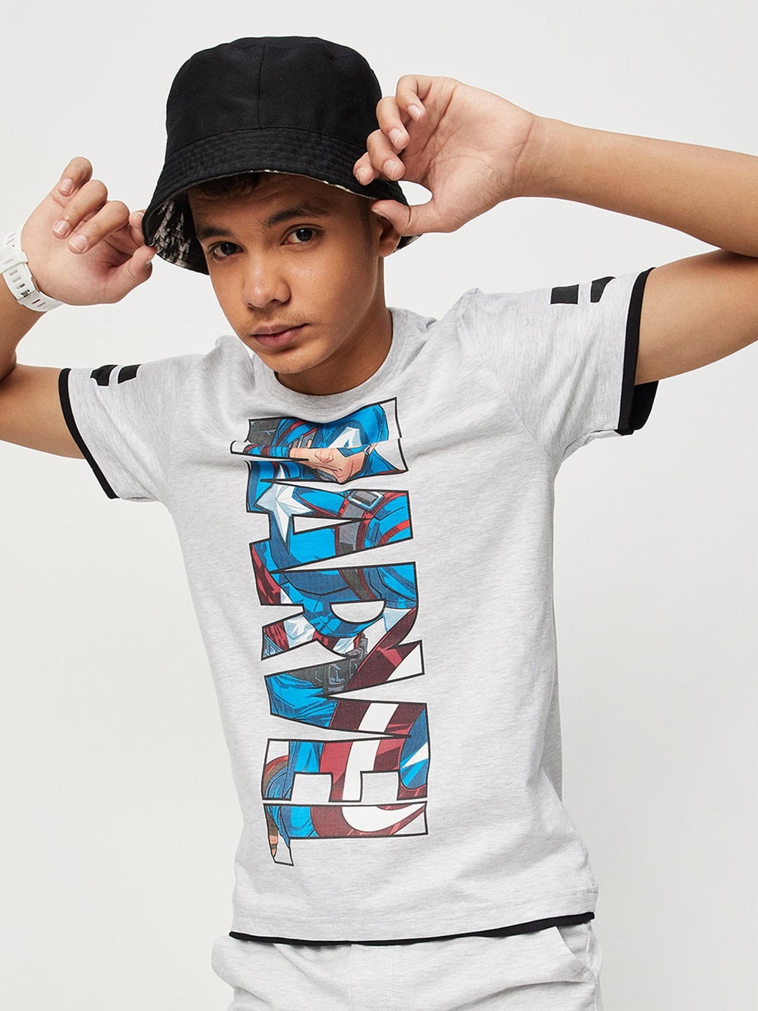 

max Boys Round Neck Typography Printed Cotton T-shirt, White