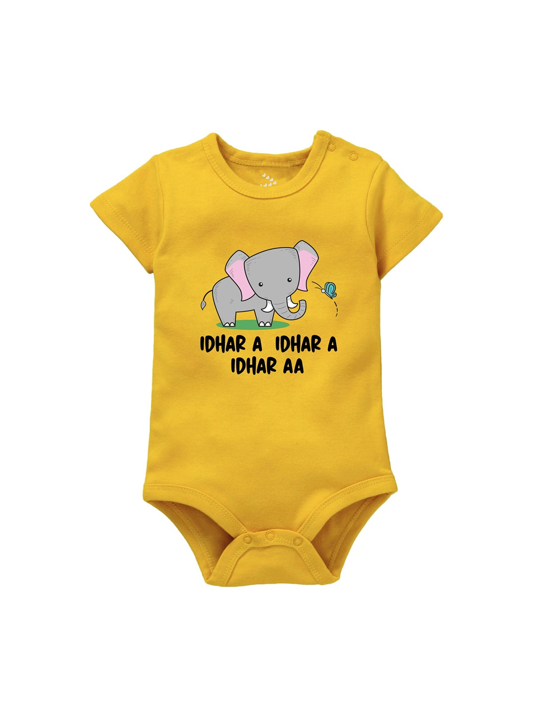 

Zeezeezoo Infant Printed Cotton Romper, Yellow