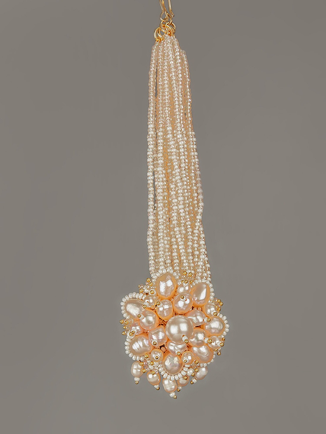 

D'oro Gold-Plated Beaded Maang Tikka