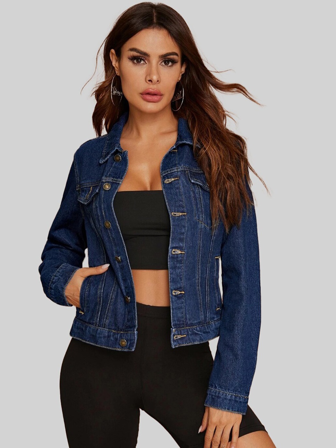 

Kotty Cotton Casual Denim Jacket, Blue