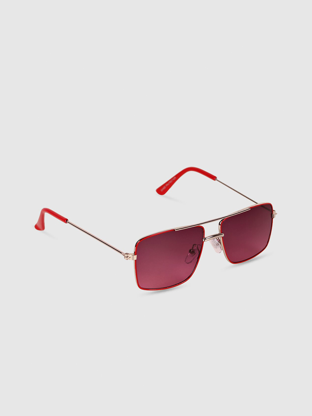 

DukieKooky Kids Full Rim Square Sunglasses with UV Protected Lens- DKSG388C, Red