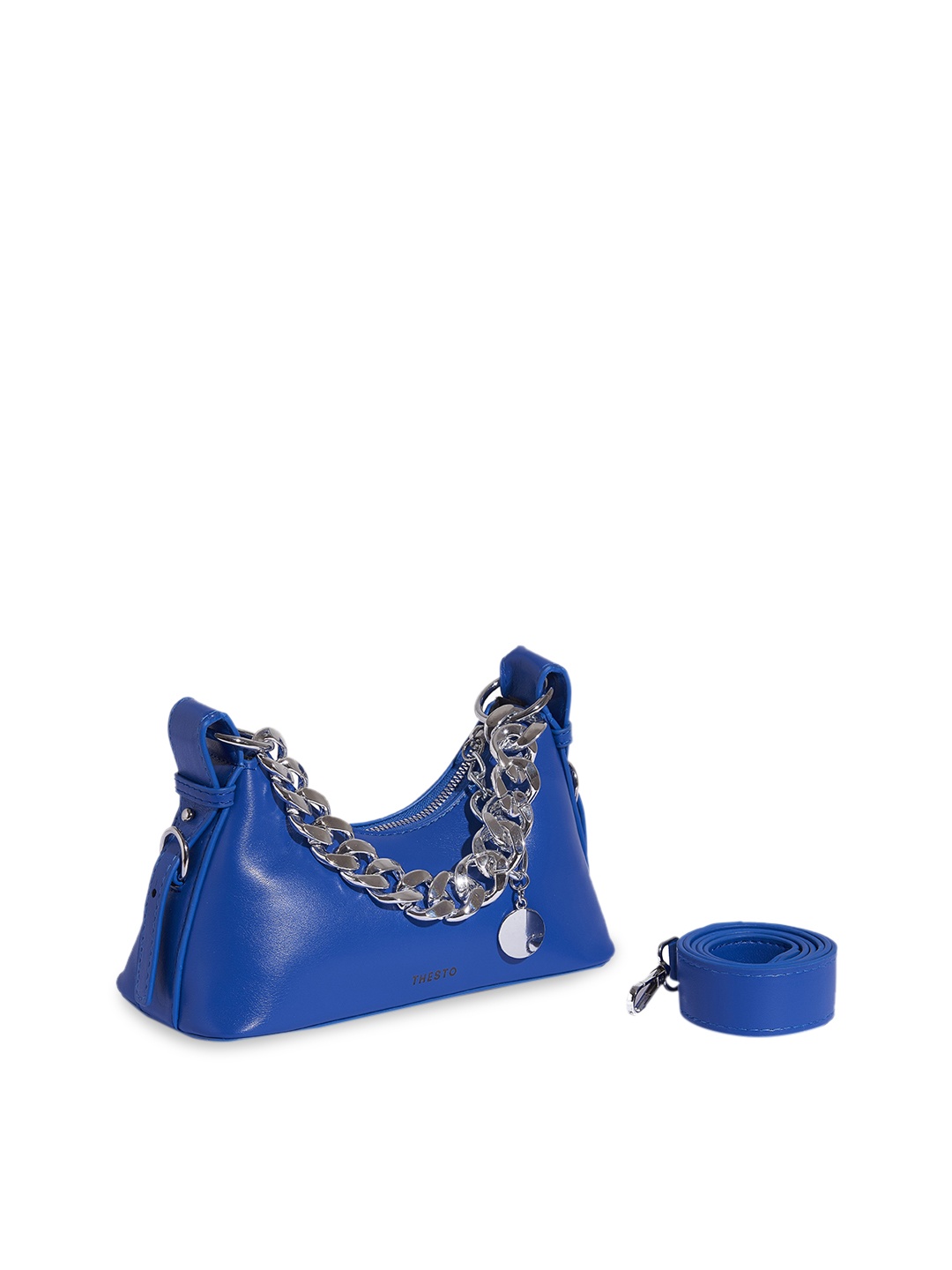 

THESTO PU Structured Handheld Bag, Blue