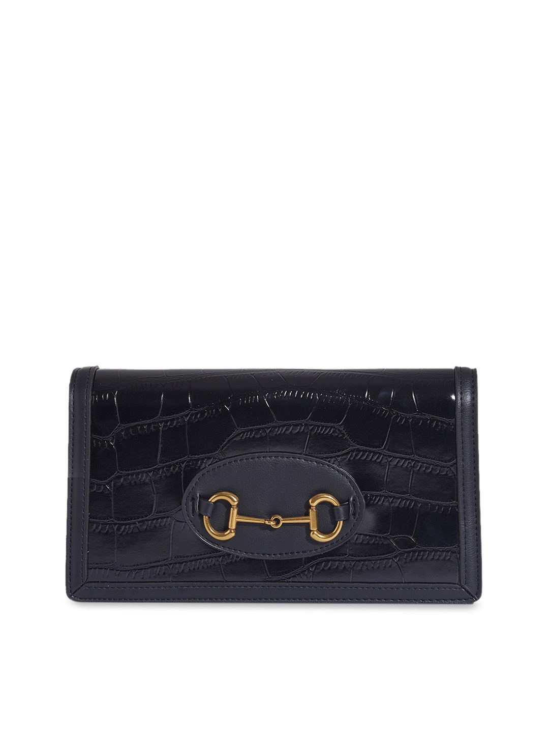 

THESTO Textured PU Structured Sling Bag, Black
