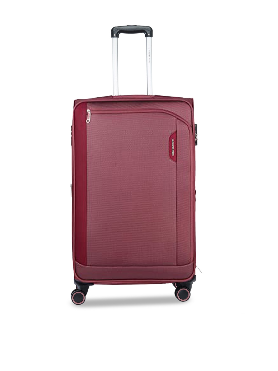 

Nasher Miles Dallas Expander Textured Soft-Sided Medium Trolley Suitcase, Maroon