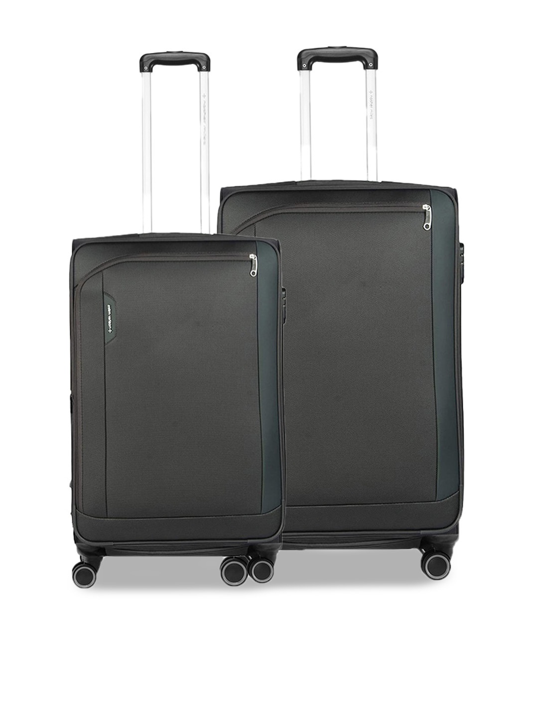

Nasher Miles Dallas Set Of 2 Soft-Sided Trolley Suitcases, Grey