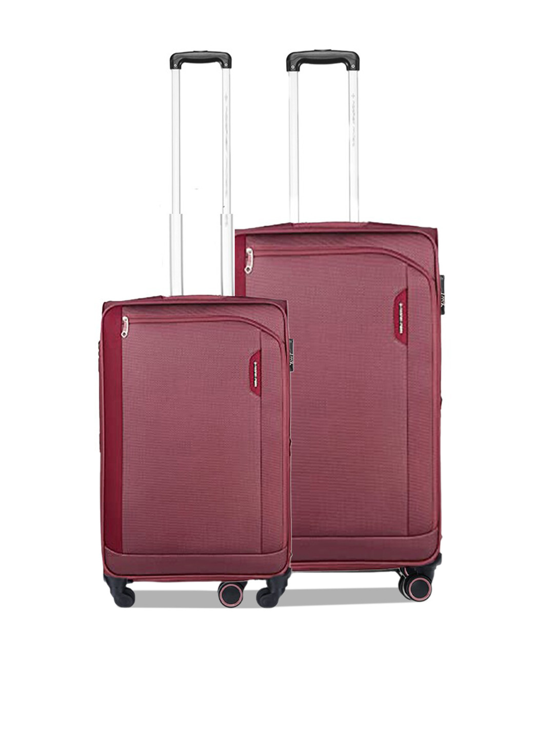 

Nasher Miles Dallas Expander Set Of 2 Soft-Sided Trolley Suitcases, Maroon
