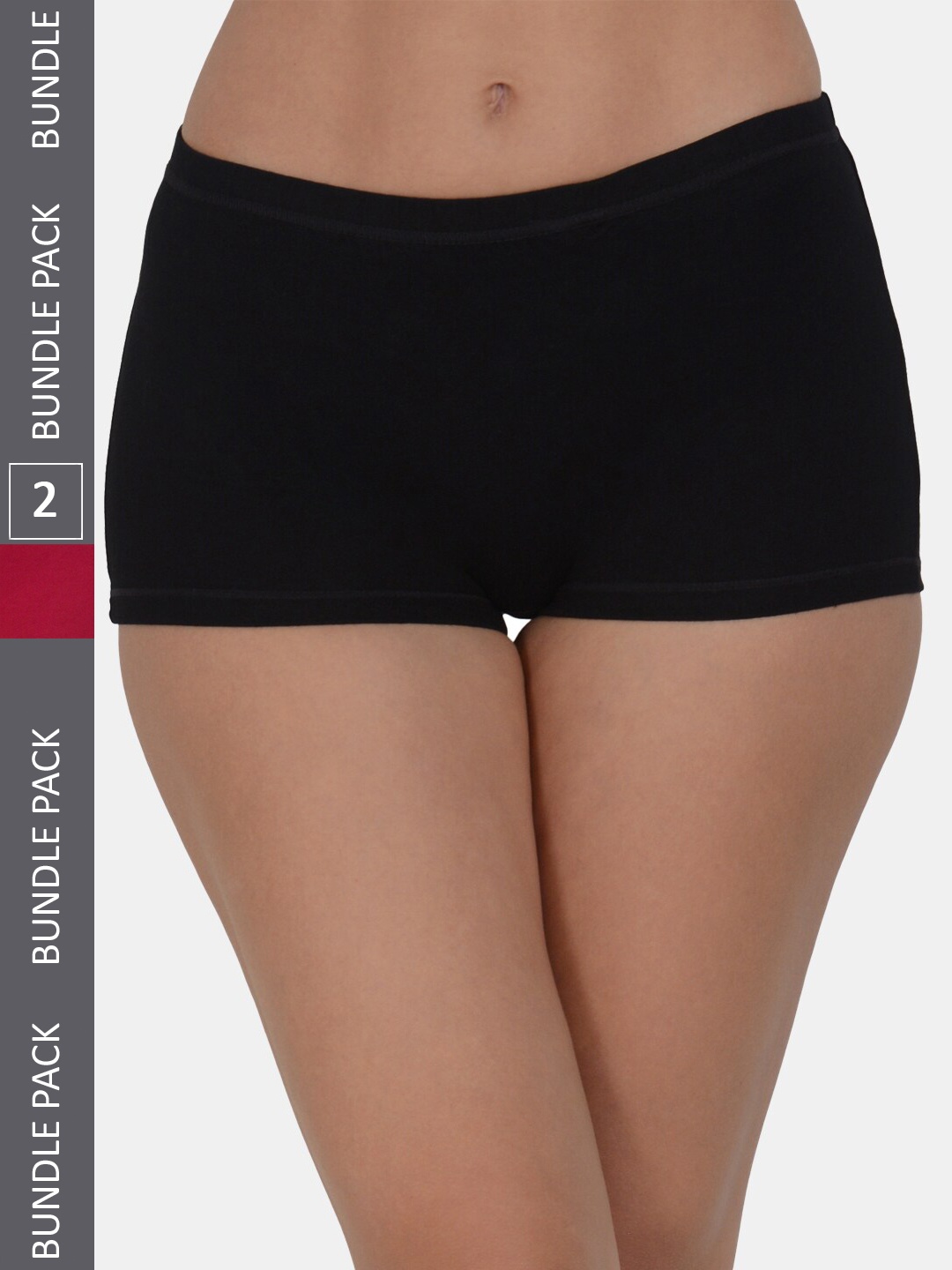 

DressBerry Women Pack Of 2 Boy-Short Briefs, Black
