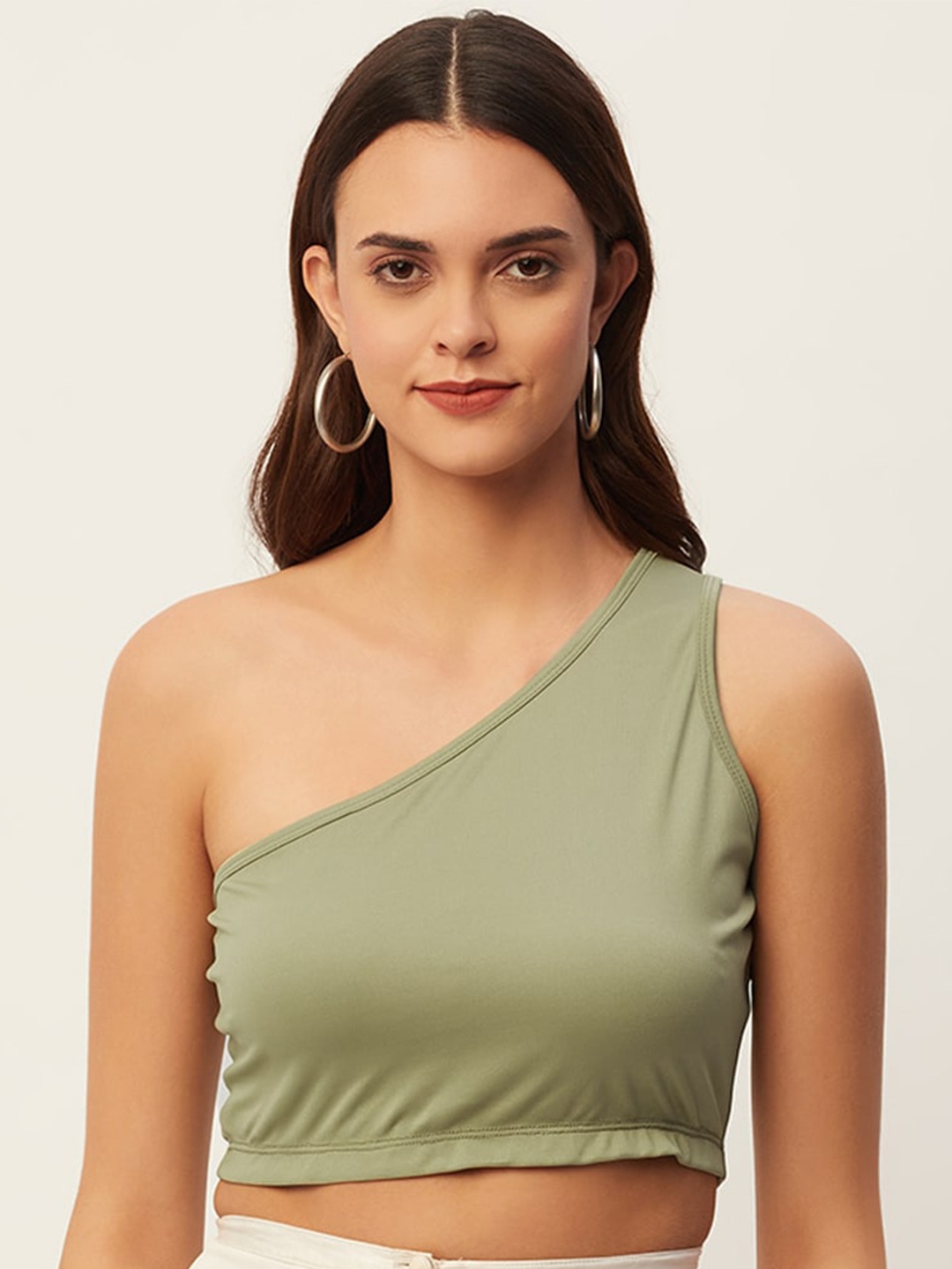 

DIVA WALK EXCLUSIVE One Shoulder Crop Top, Olive