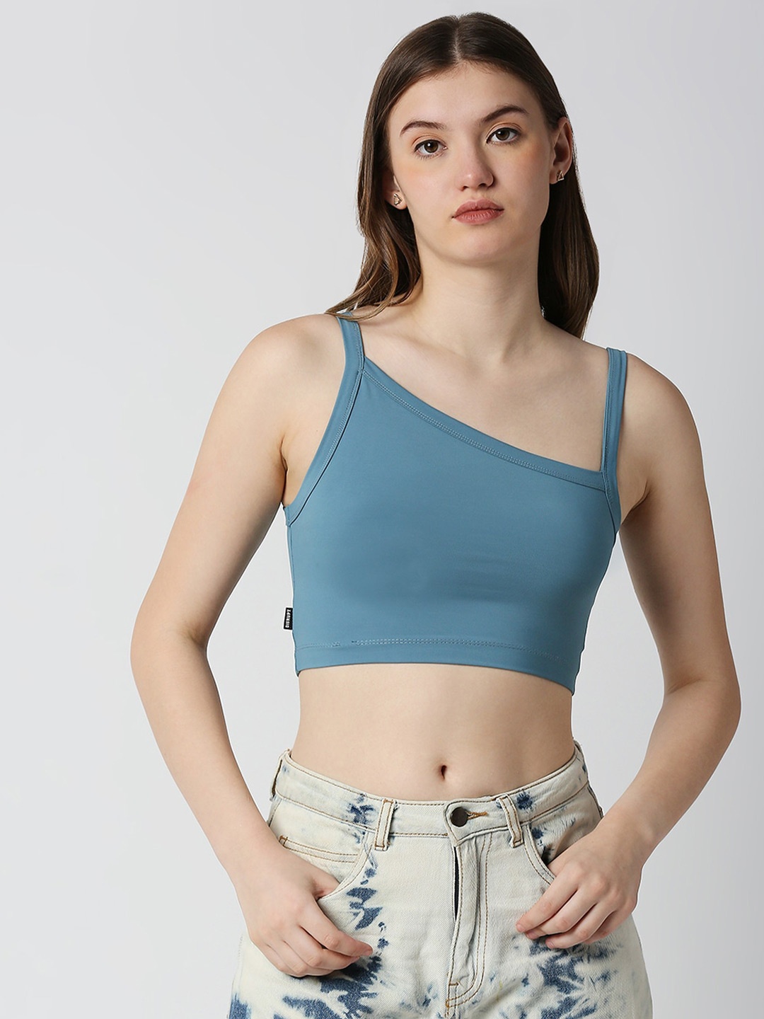 

Disrupt Bralette Crop Top, Blue