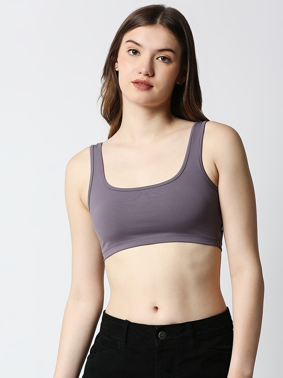 

Disrupt Bralette Crop Top, Charcoal