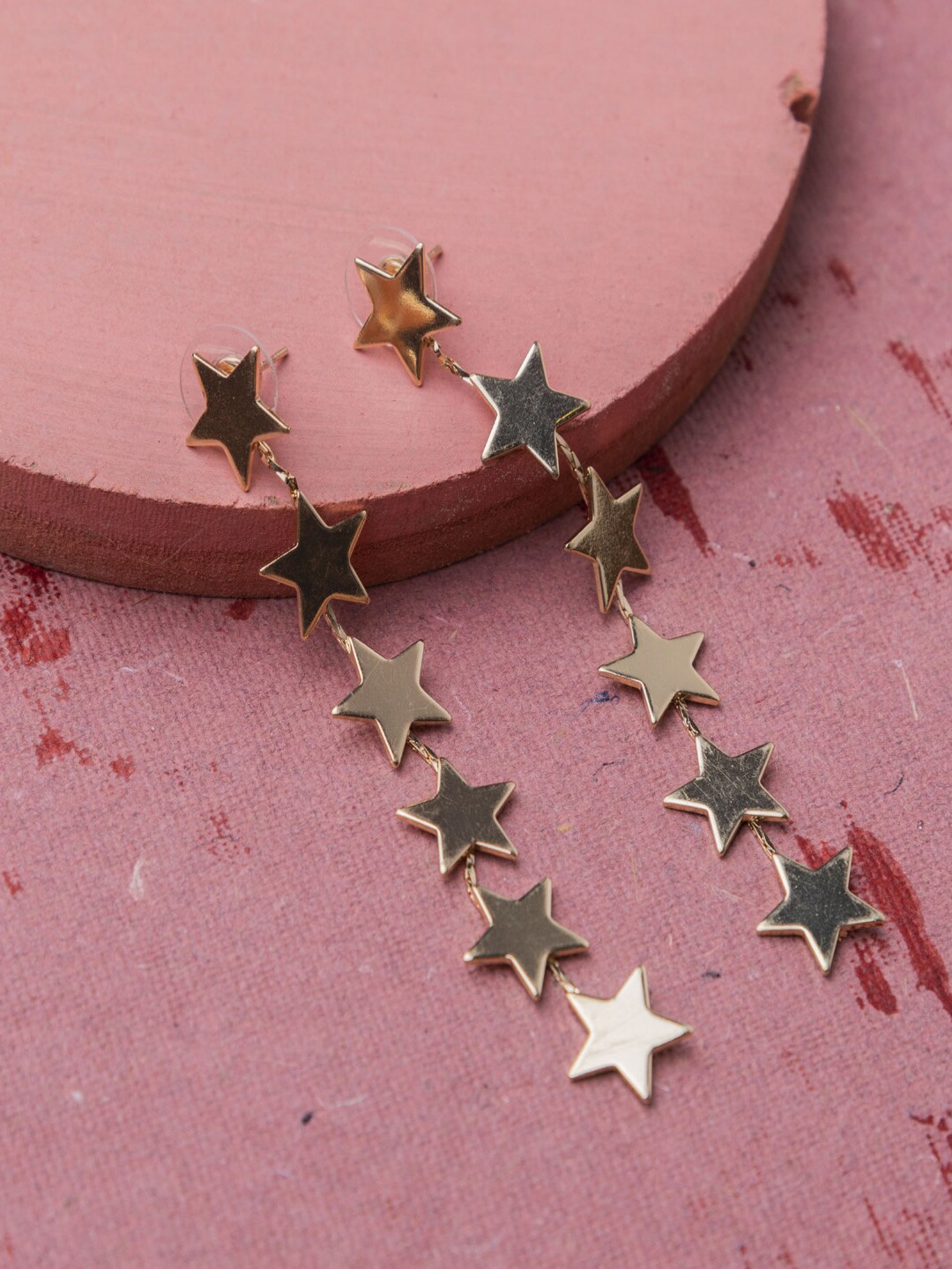 

Jewelz Gold-Plated Contemporary Drop Earrings