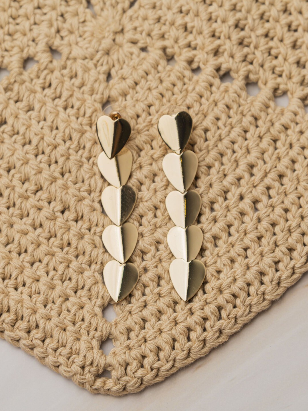 

Jewelz Gold-Plated Heart Shaped Drop Earrings
