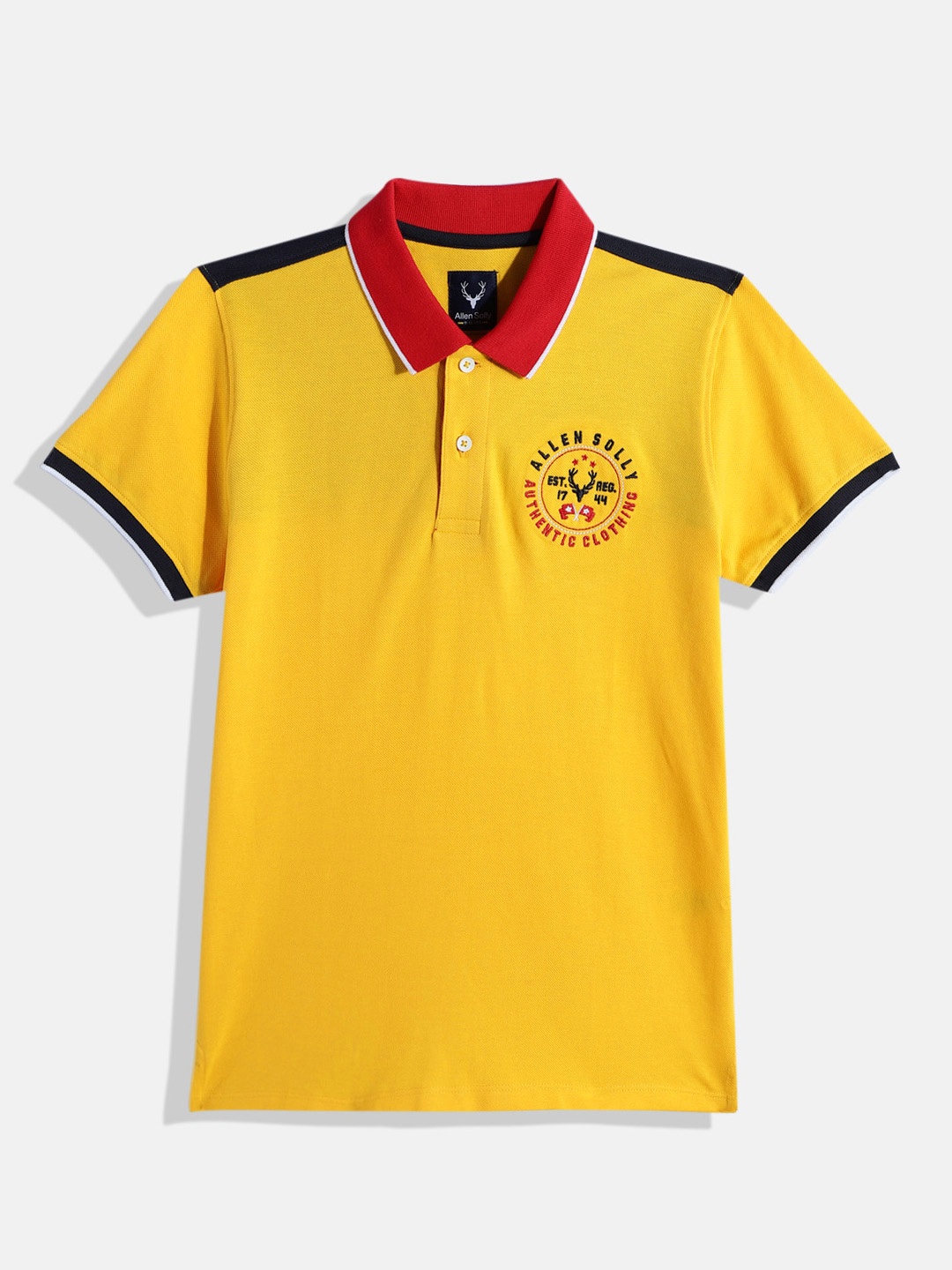 

Allen Solly Junior Boys Polo Collar Pure Cotton T-shirt, Yellow