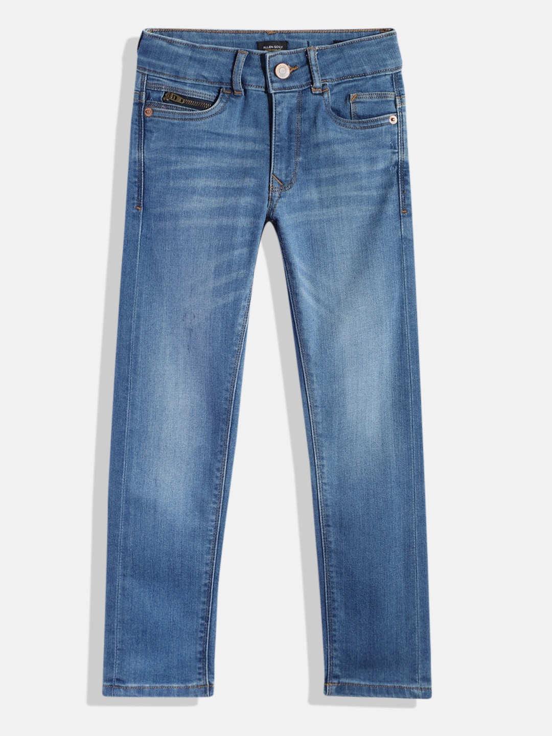 

Allen Solly Junior Boys Slim Fit Clean Look Stretchable Jeans, Blue