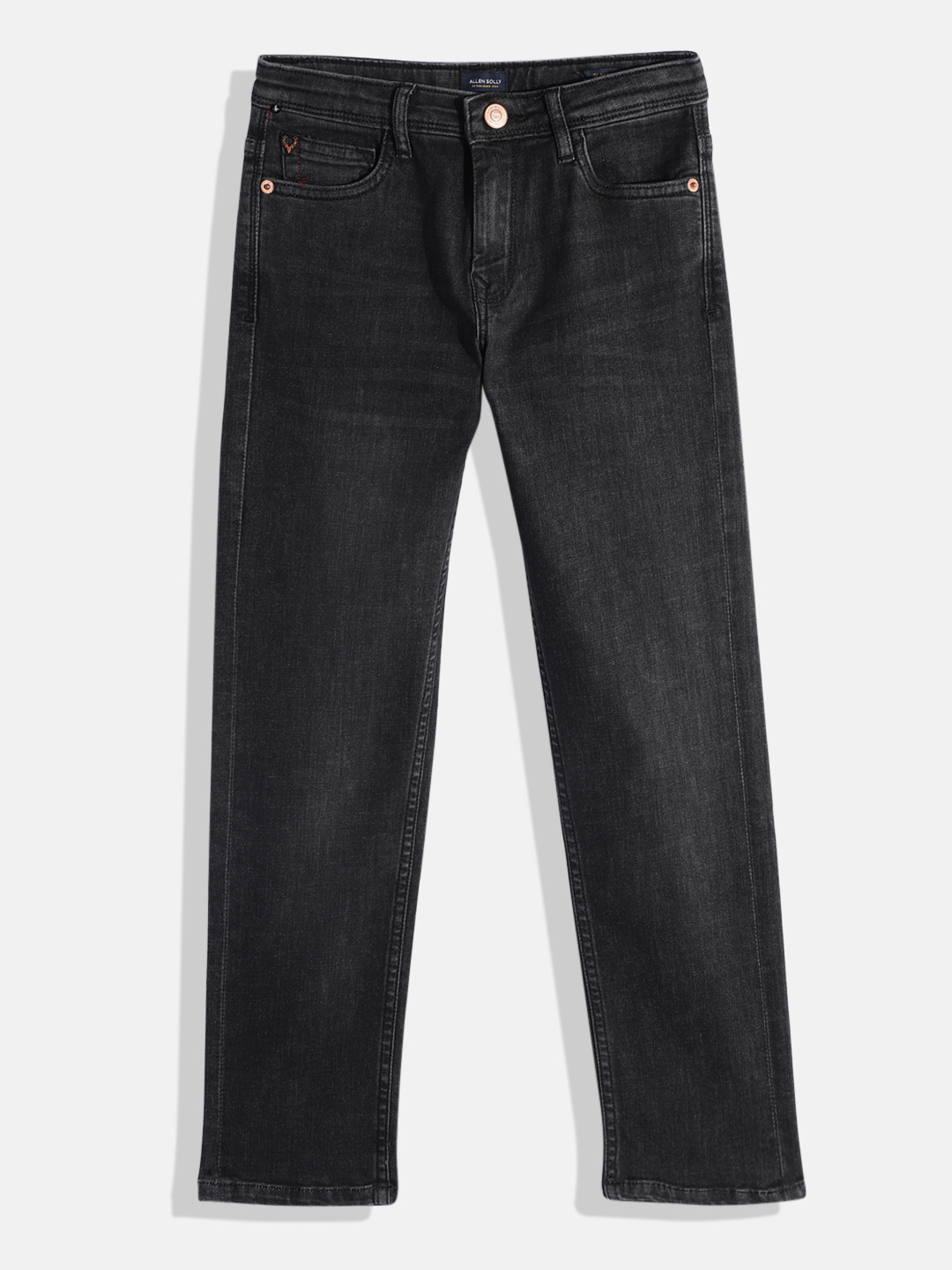 

Allen Solly Junior Boys Slim Fit Light Fade Stretchable Jeans, Black