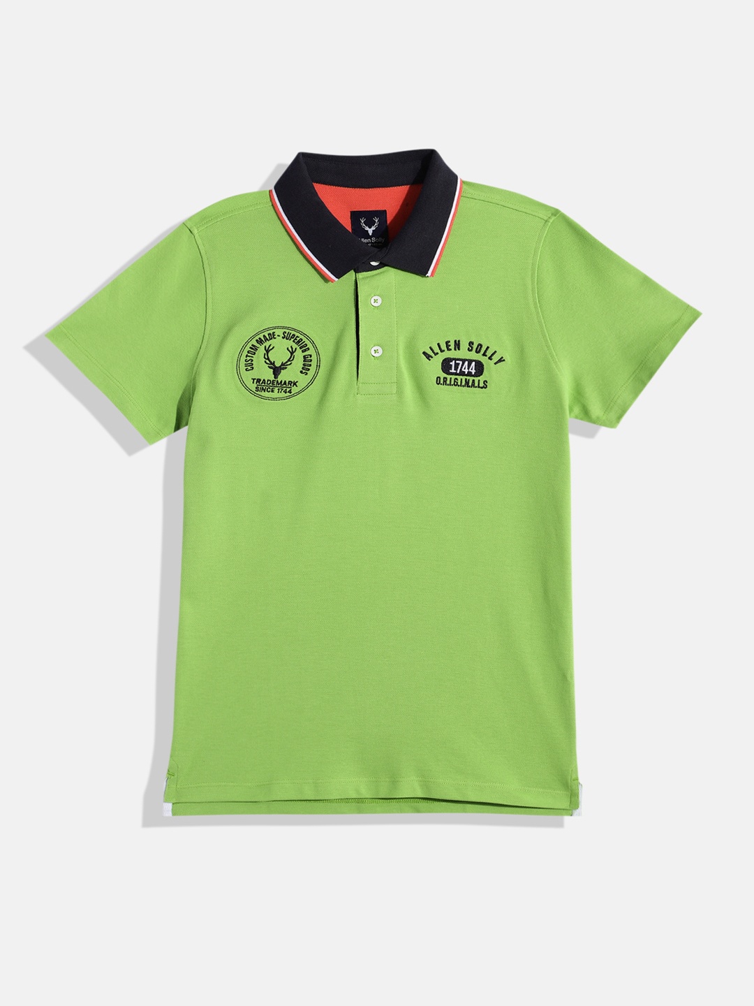 

Allen Solly Junior Boys Polo Collar Pure Cotton T-shirt, Green