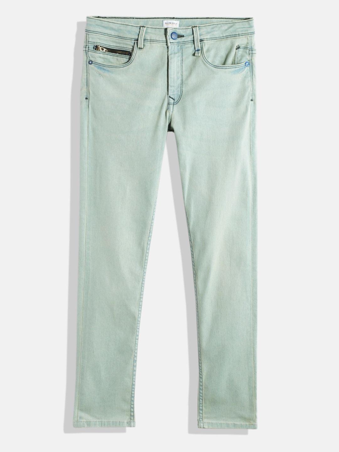 

Allen Solly Junior Boys Skinny Fit Heavy Fade Stretchable Jeans, Blue