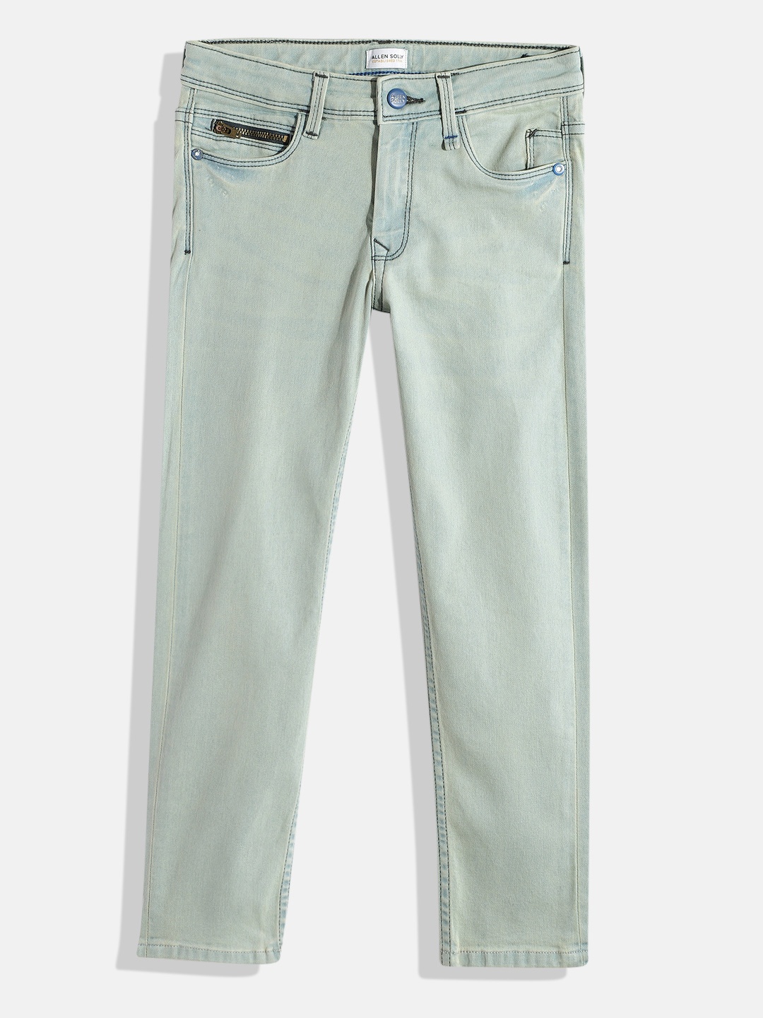

Allen Solly Junior Boys Skinny Fit Heavy Fade Stretchable Jeans, Blue