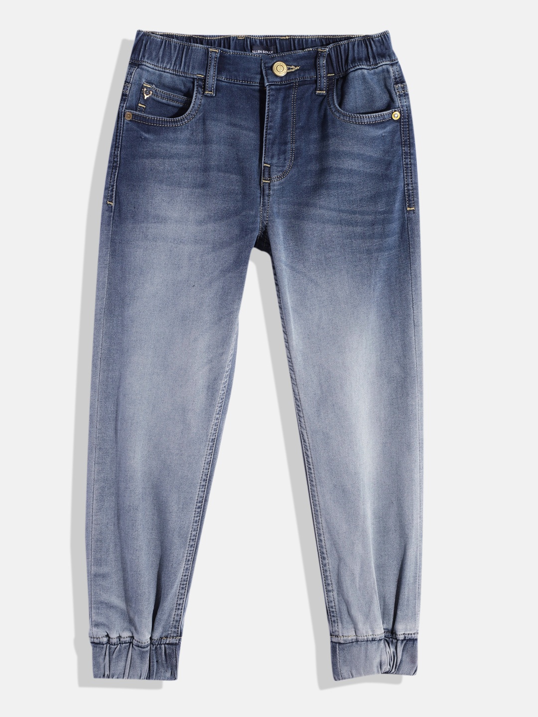 

Allen Solly Junior Boys Jogger Fit Stretchable Jeans, Blue