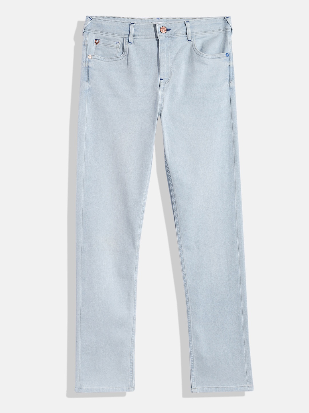 

Allen Solly Junior Boys Slim Fit Embroidered Stretchable Jeans, Blue