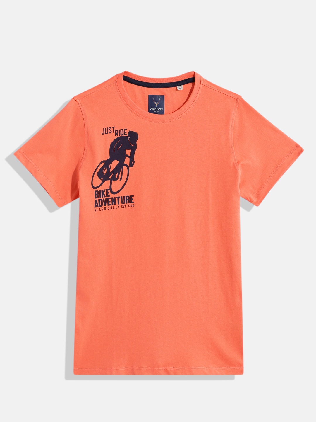 

Allen Solly Junior Boys Printed Pure Cotton T-shirt, Peach