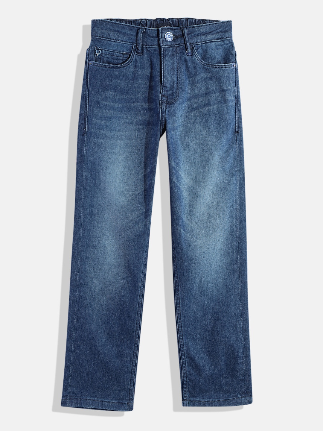 

Allen Solly Junior Boys Slim Fit Heavy Fade Stretchable Jeans, Blue