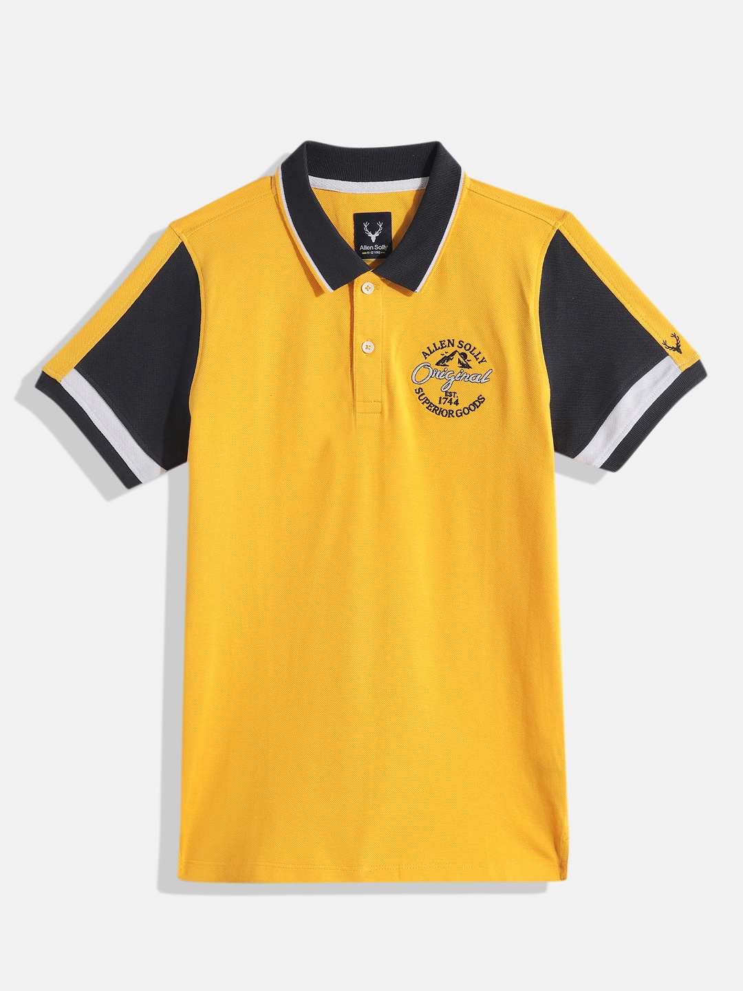 

Allen Solly Junior Boys Pure Cotton Polo Collar T-shirt, Yellow