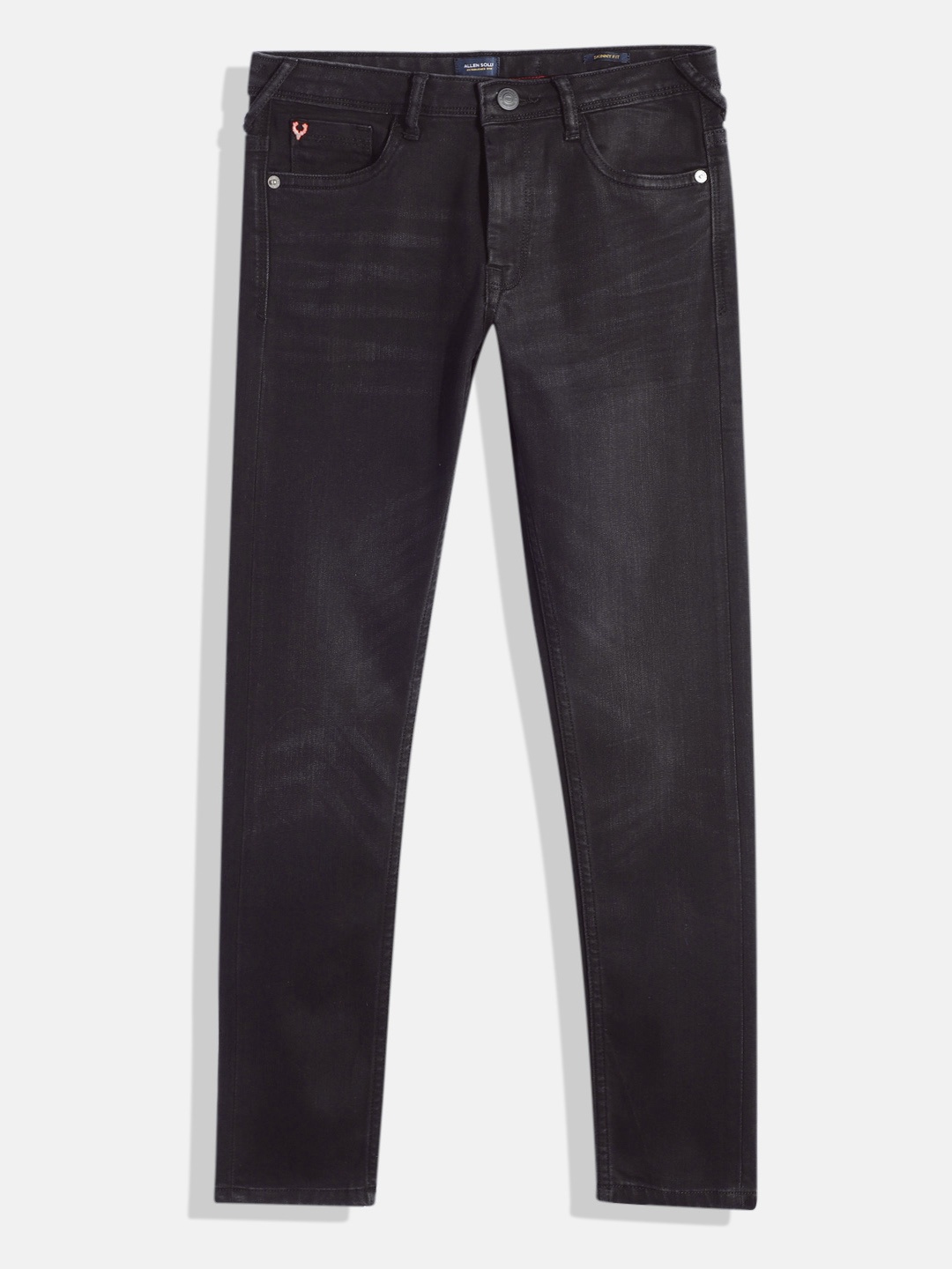 Allen Solly Junior Boys Skinny Fit Clean Look Stretchable Jeans, Black