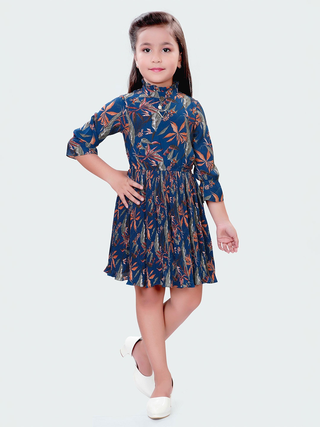 

Hunny Bunny Floral Printed Fit & Flare Dress, Blue