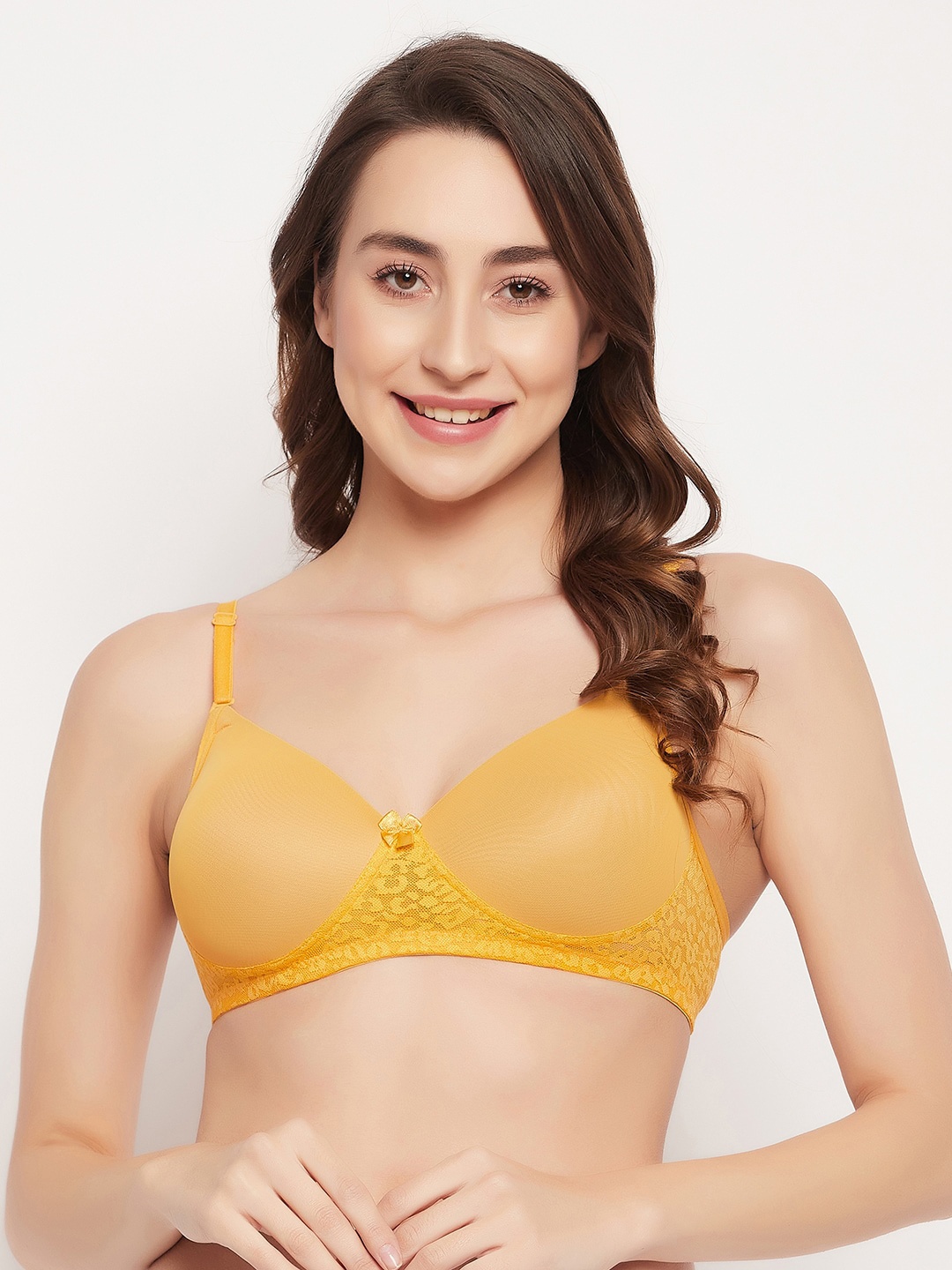 

Clovia Lightly Padded T-Shirt Bra, Yellow