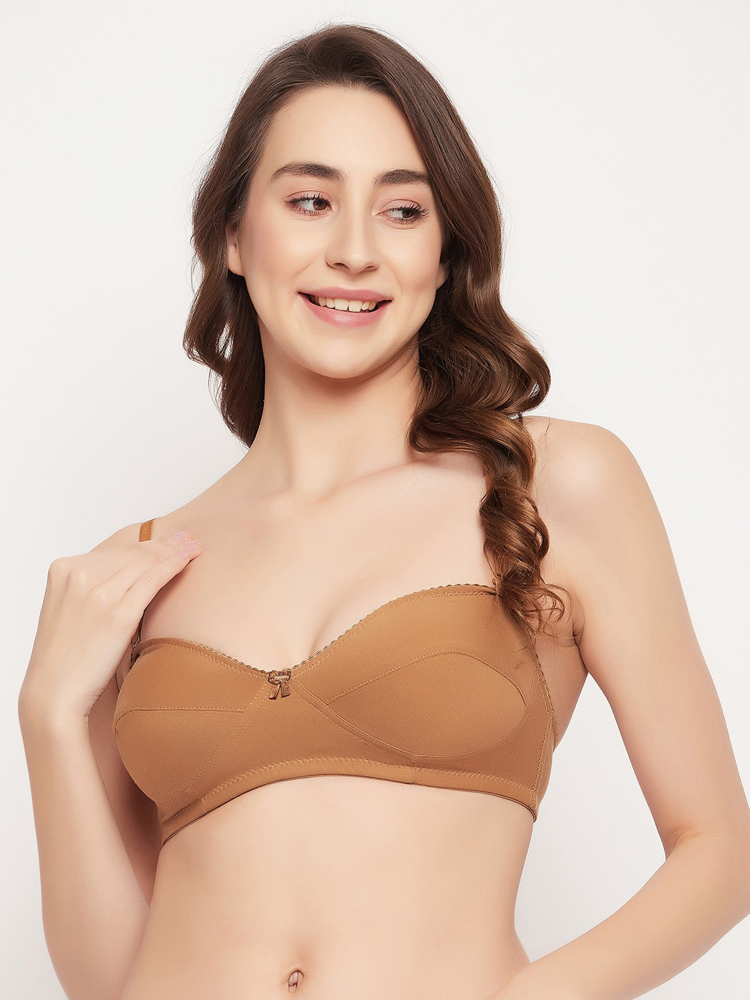 

Clovia Non-Padded Balconette Bra, Beige