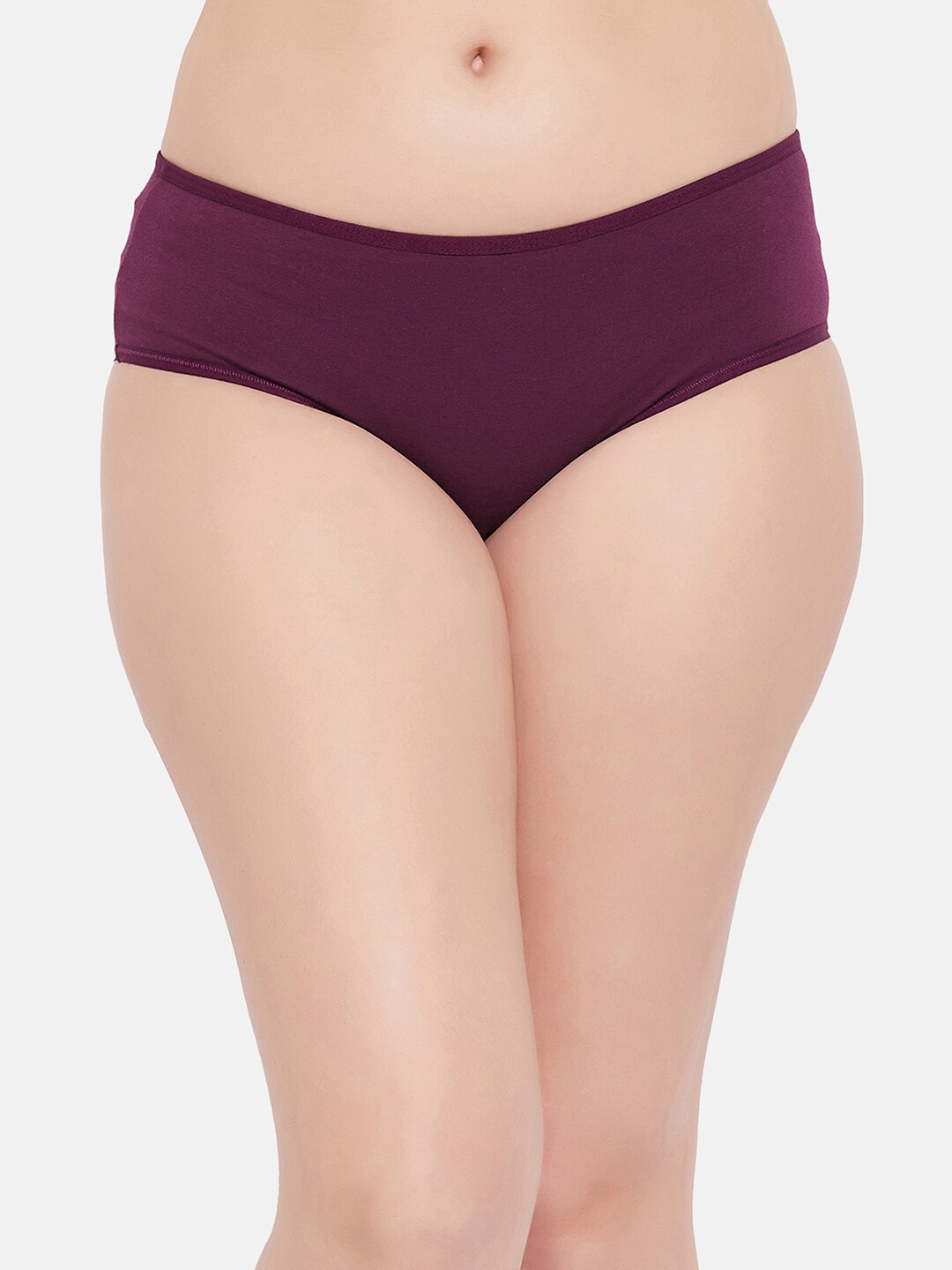 

Clovia Women Mid-Rise Basic Briefs, Purple