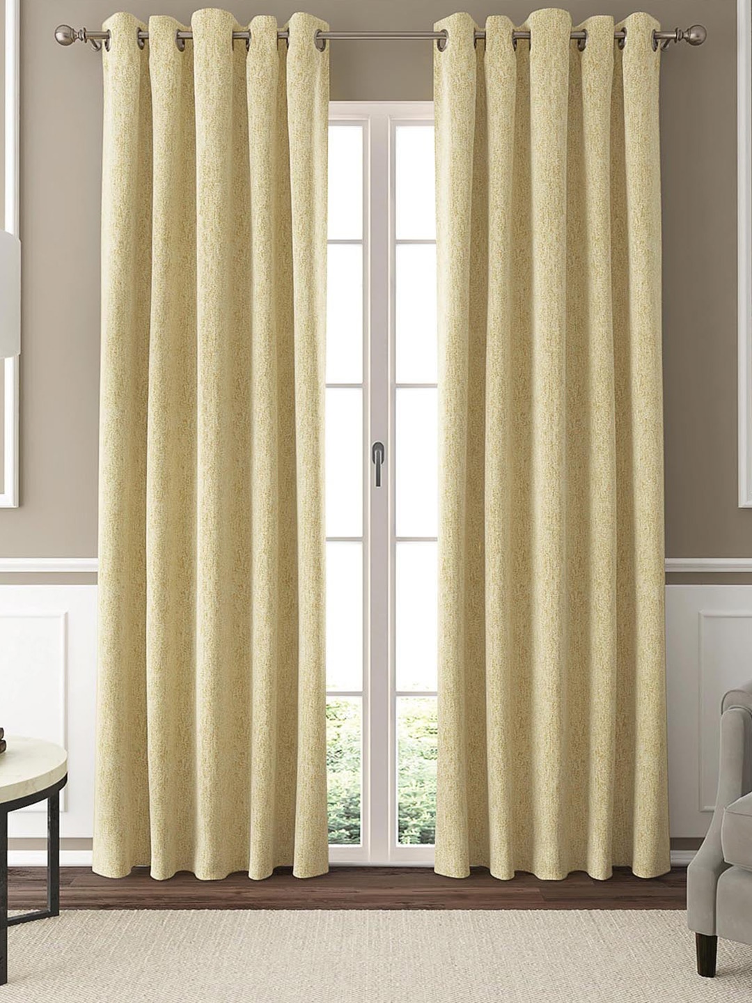 

GM Talgo Beige 2 Pieces Room Darkening Door Curtain