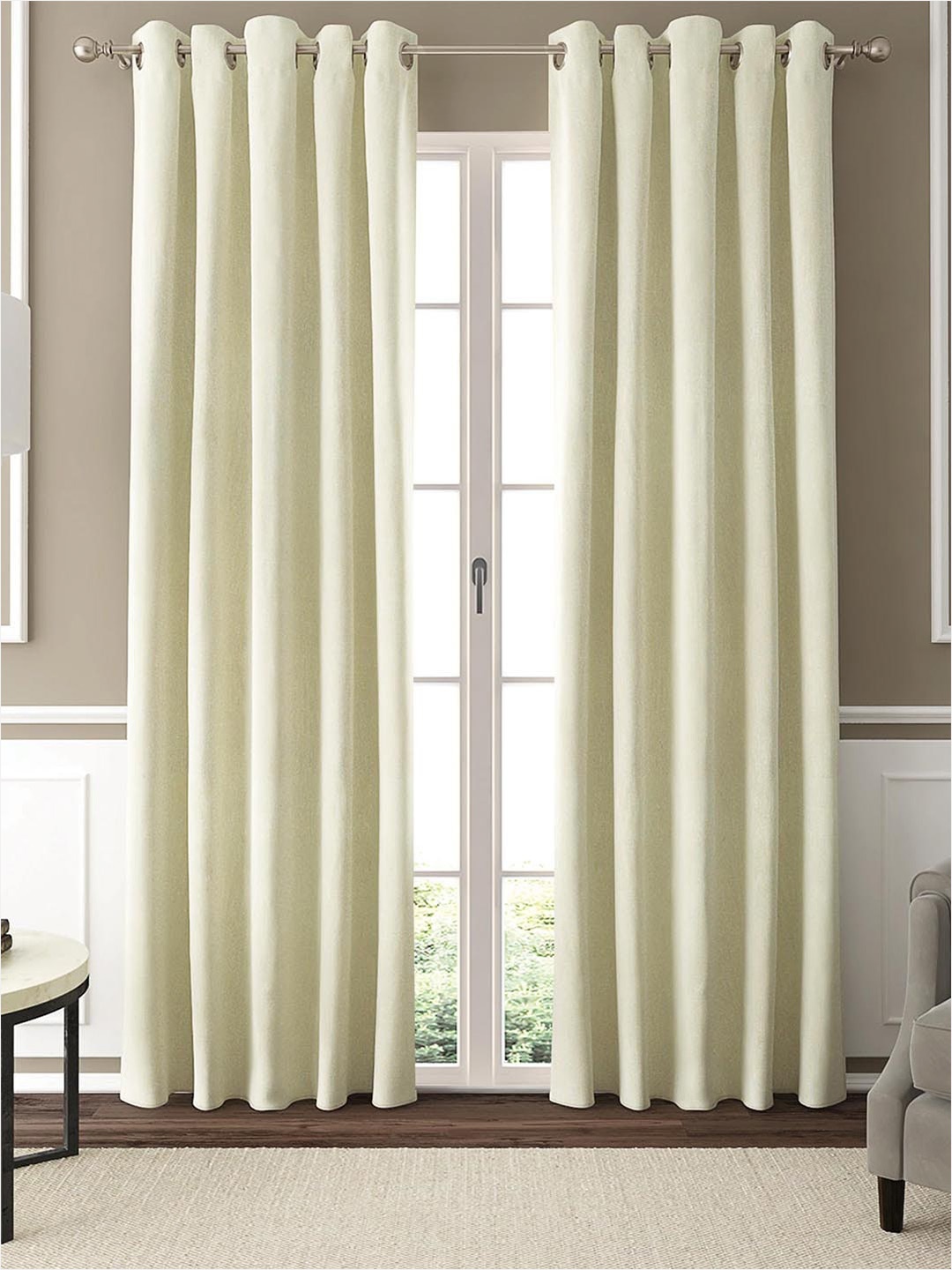 

GM Zenzi Cream-Coloured 2 Pieces Room Darkening Door Curtain