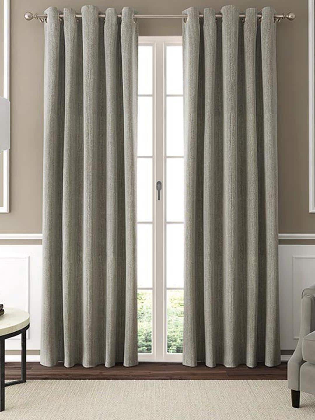 

GM Zenzi Grey 2 Pieces Room Darkening Door Curtains
