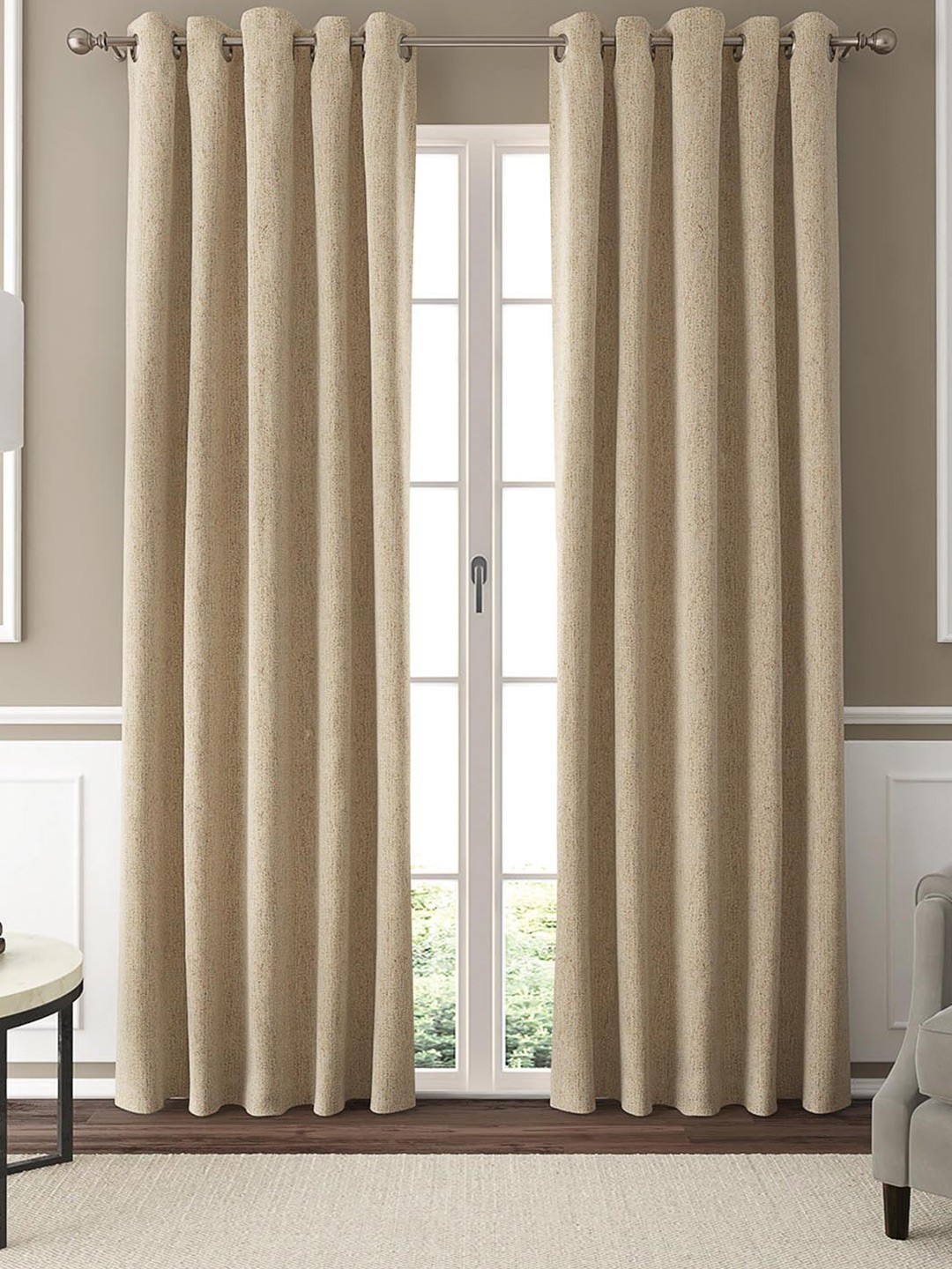 

GM Talgo Brown 2 Pieces Room Darkening Door Curtain