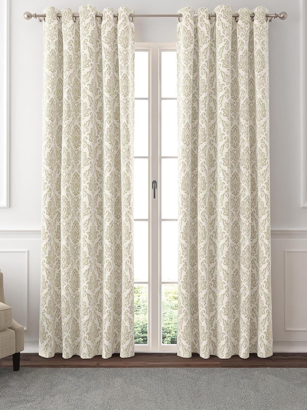 

GM Avoca Cream & Tan 2 Pieces Ethnic Motifs Room Darkening Door Curtain