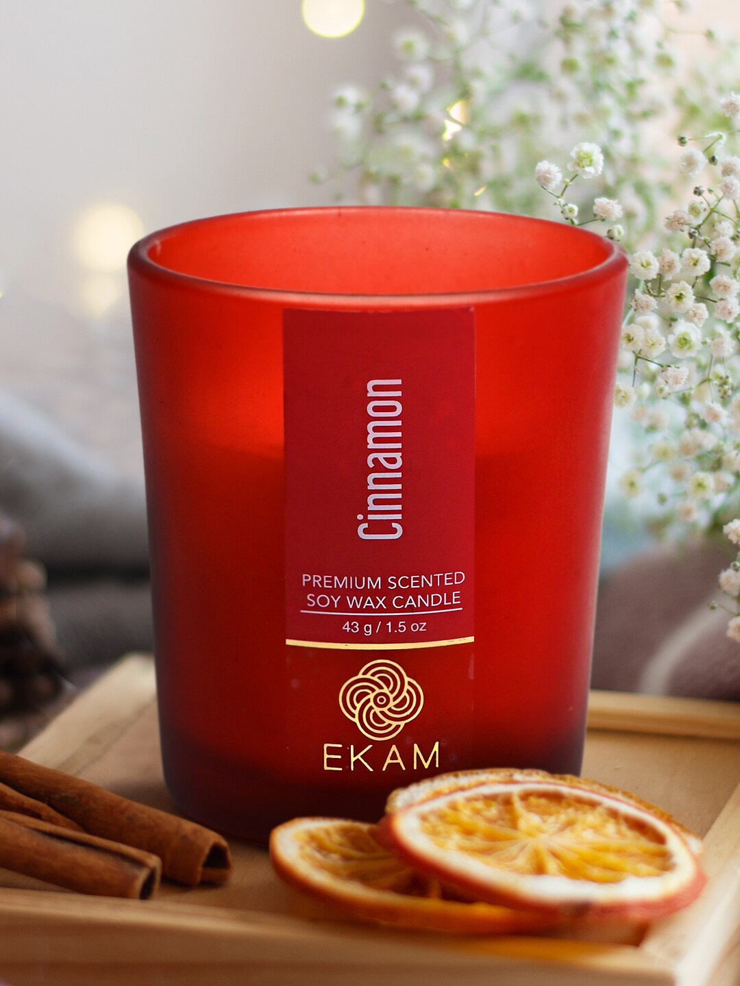 

Ekam Red 6 Pieces Soya Wax & Glass Cinnamon Scented Candle Jars