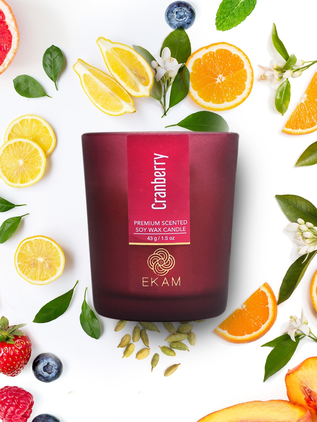 

Ekam Maroon 6 Pieces Cranberry Scented Candle Jars