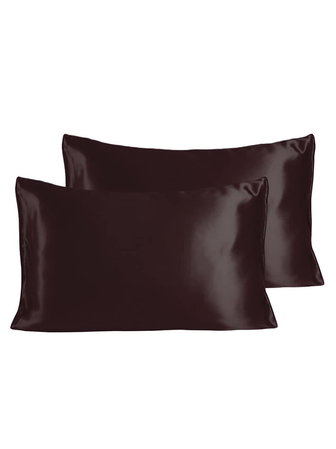 

Stoa Paris Date Night SilkLike Collection Brown 300TC 2 Pcs Satin Pillow Covers